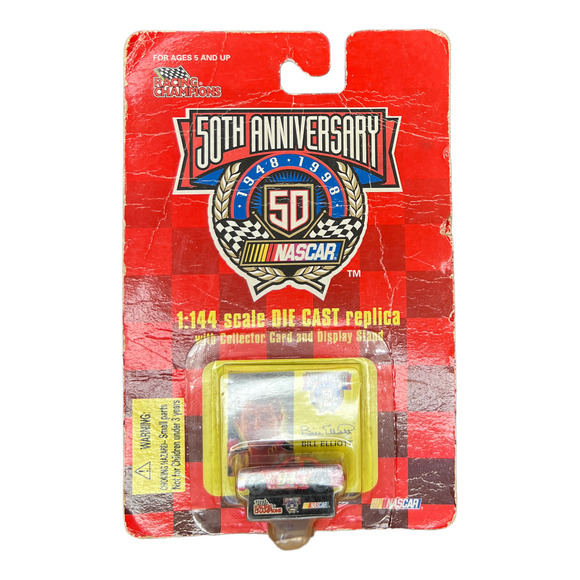 Bill Elliot 1998 Racing Champions 1/144 #94 McDonalds Red Car Ford 50th Ann. - Picture 1 of 2